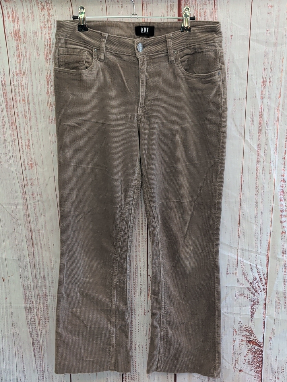 Kut From The Kloth Taupe Bootcut Corduroy Jeans